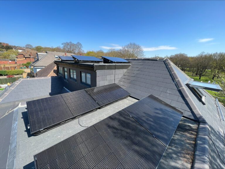 solar panels on detached house